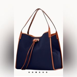 Dooney & Burke ONCoUR Iconic Satchel Bag-Navy